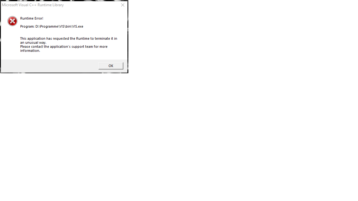 Microsoft Visual C+++ Run Time Error