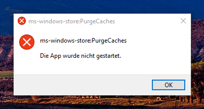 Apps und Store: "Die App wurde nicht gestartet"