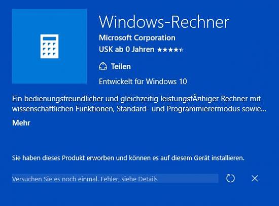 Keine App-Installationen über den Microsoft Store möglich - Code: 0x80070490