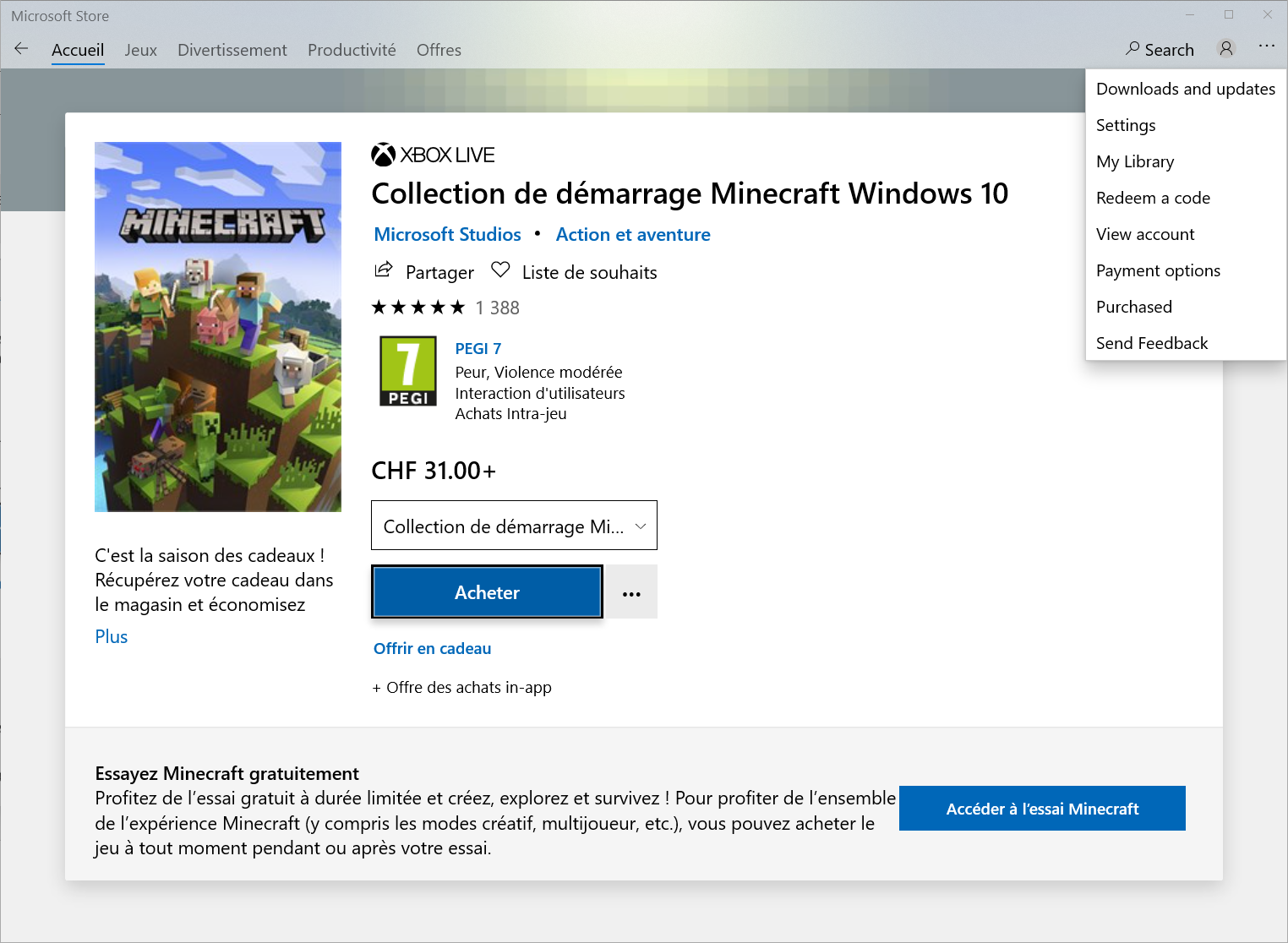 Im Microsoft Store Sprache ändern Win10