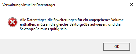 RAID 1 Problem / unterschiedliche Sektrogrössen