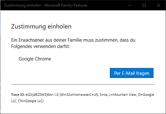Plötzlich Microsoft Family Features aktiviert nach Windows Update
