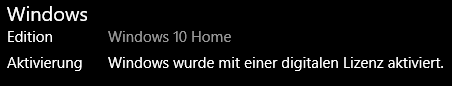 Windows 10 Aktivierung nach jeden Herunterfahren neu