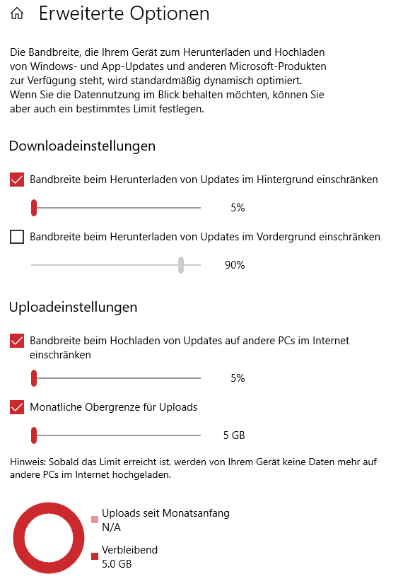 Diensthost: Übermittlungsoptimierung pumpt wie verrückt
