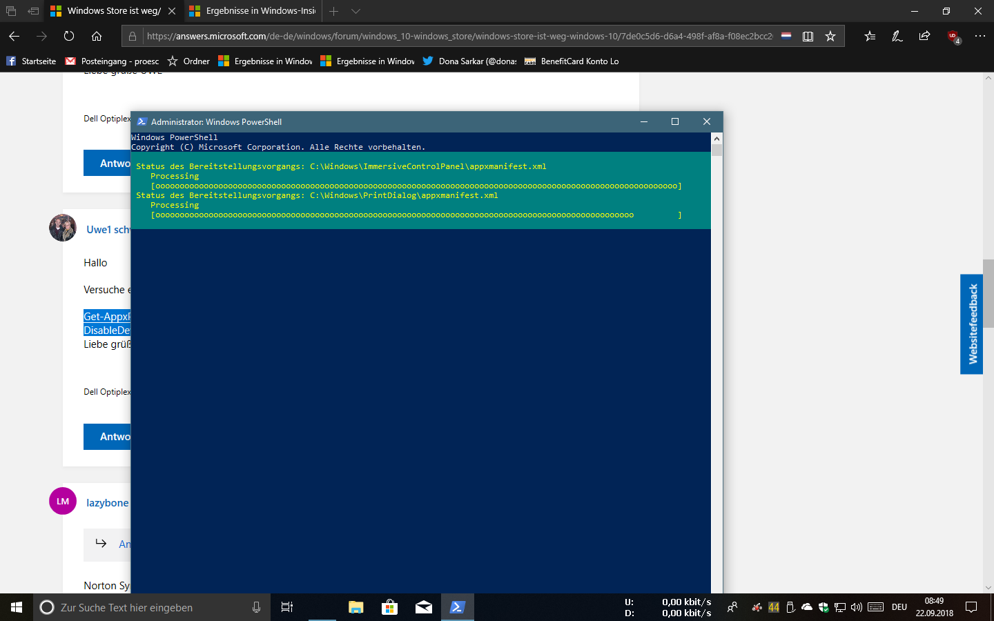 Windows Store ist weg/ Windows 10