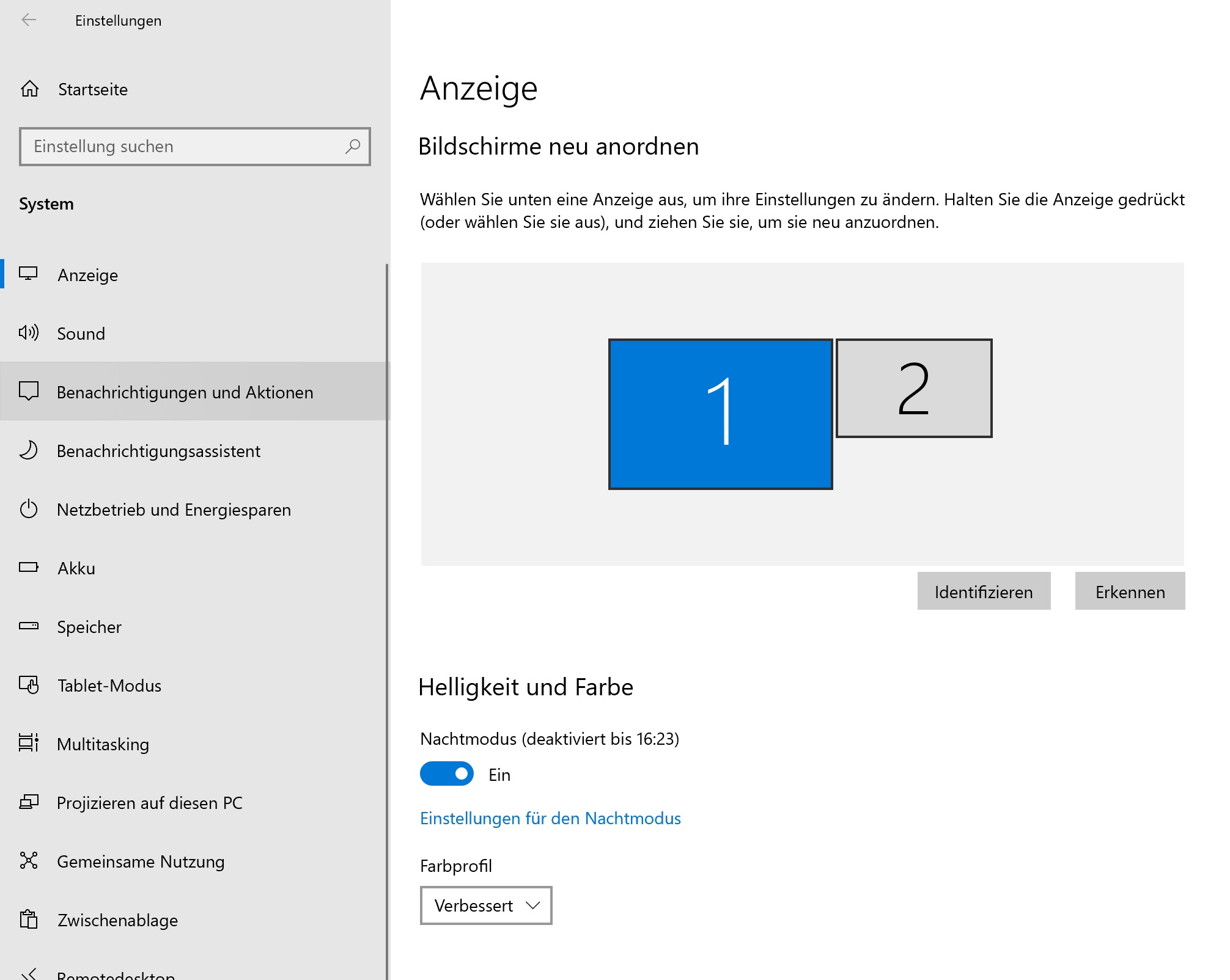Surface Pro 7: Helligkeitseinstellung nach WIndows-Update verschwunden