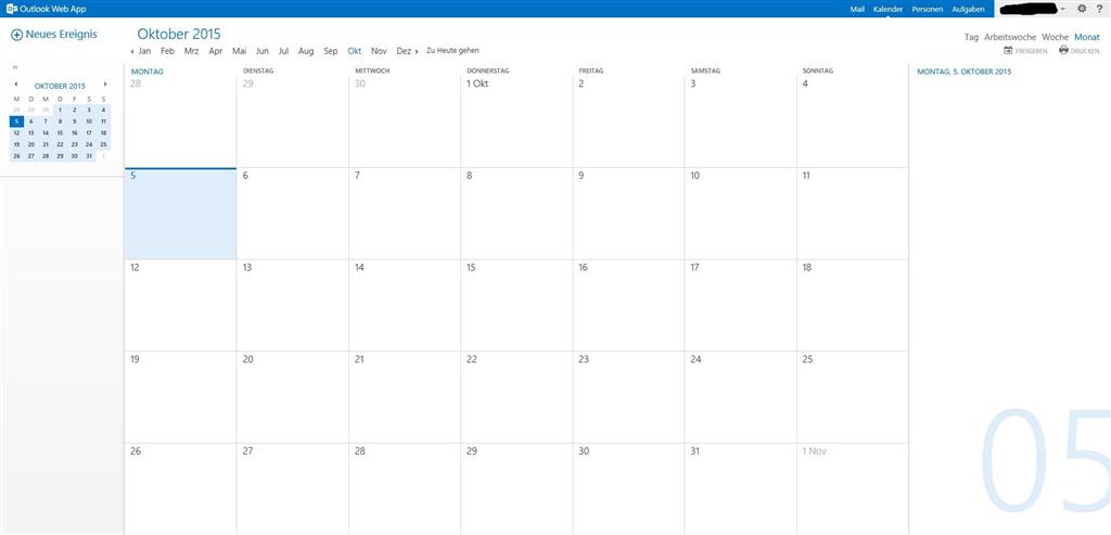 OWA Kalender funktioniert in Edge nicht