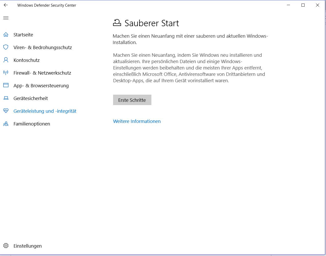 Win 10 64bit - habe  einen sauberen Neustart von Win 10  gemacht , System wurde aber auf...