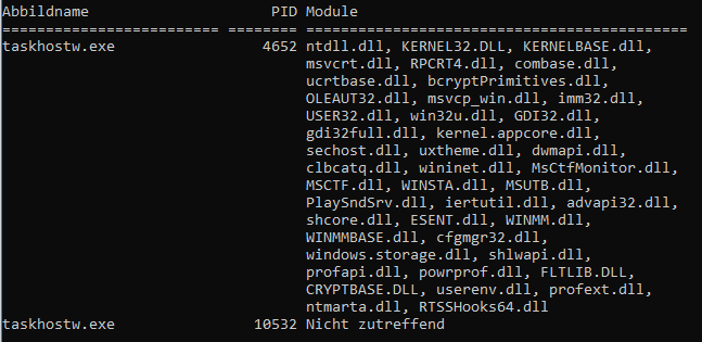 Starke Ram-Auslastung taskhostw.exe