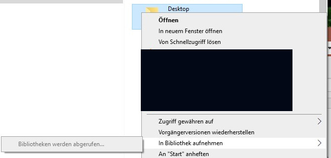 Keine Bibliotheken im Explorer