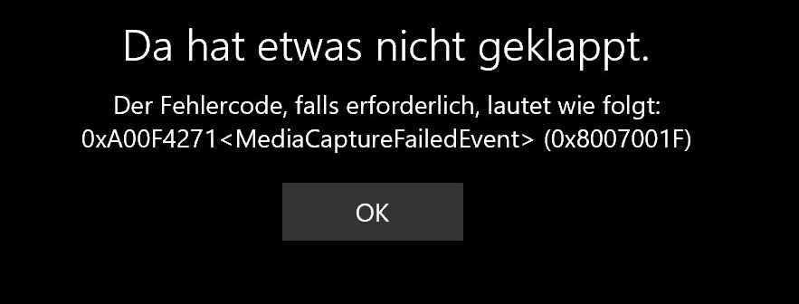 Surface Pro 7 Kamera funktioniert nicht