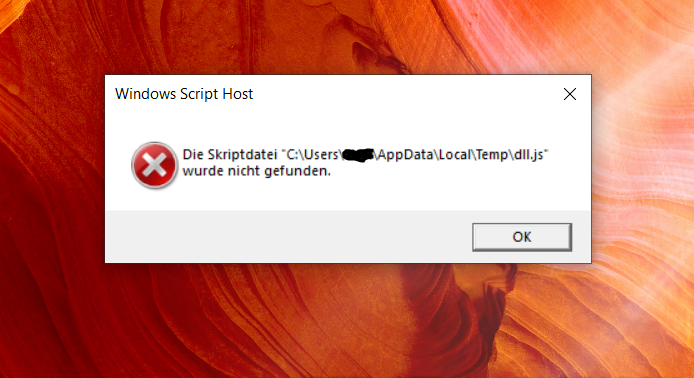 Skriptdatei wurde nicht gefunden (beim Laden)