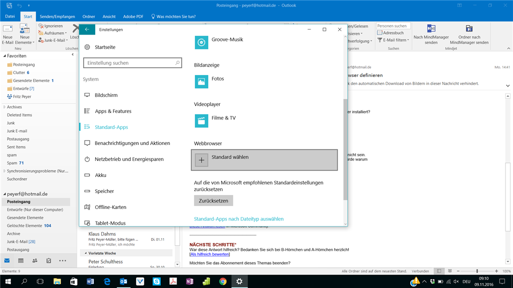 Kann Firefox/Edge etc. nicht als Standartbrowser definieren