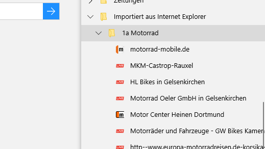 Import der Favoriten aus IE