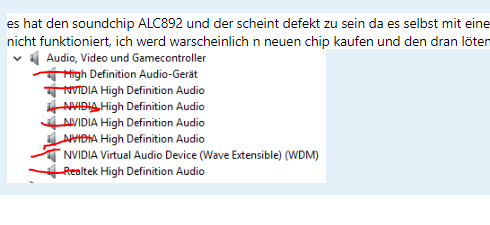 Kein Sound - PC erkennt die 2 Audiobuchsen für Lautsprecher und Mikrofon garnicht
