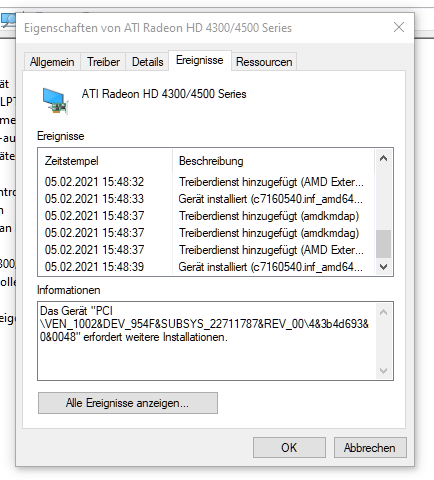 Problem gelöst: ATI Radeon HD 4300/4500 Treiber Problem in Windows 10