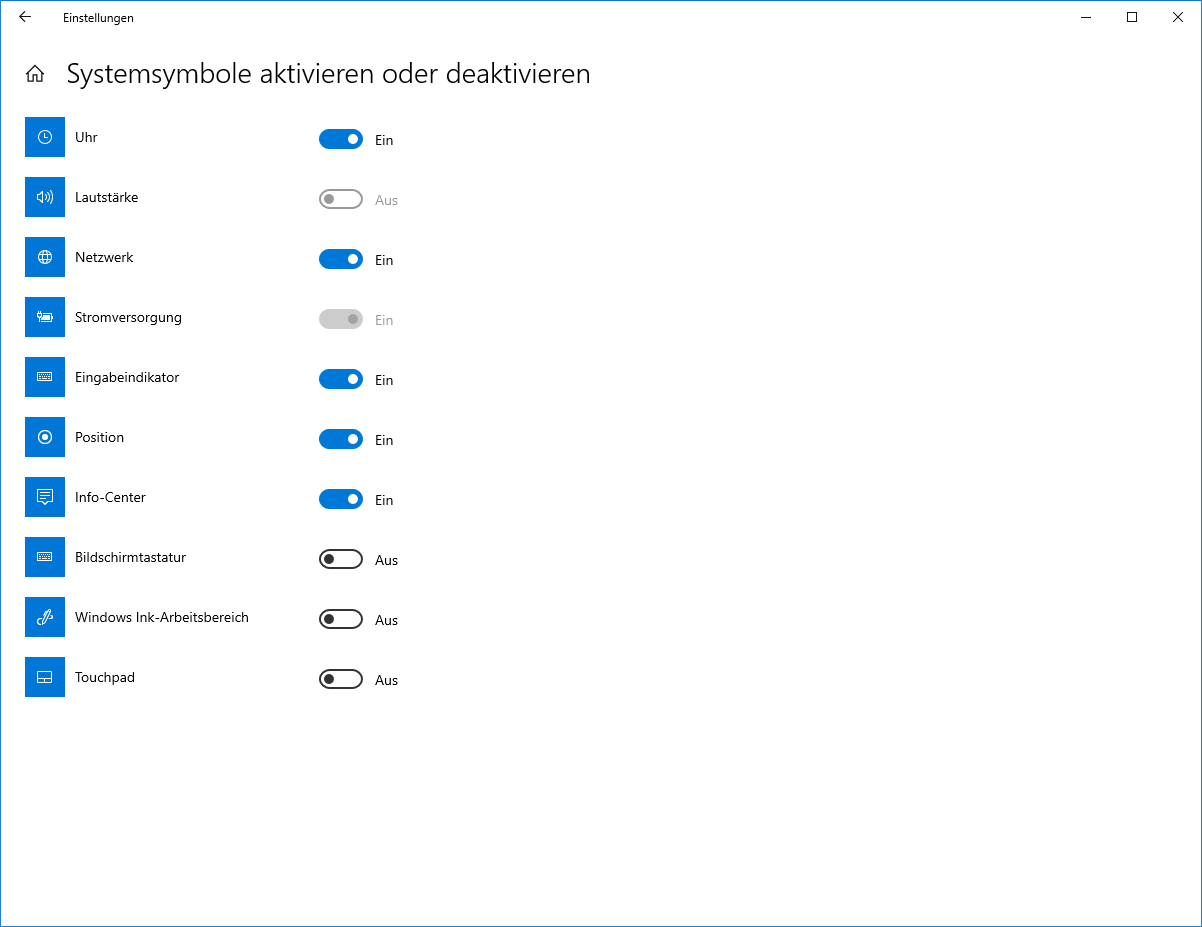 Windows 10 - Systemsymbol für Lautstärke fehlt