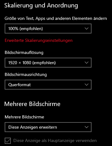 Nach einem Neustart werden meine Anzeigeeinstellungen immer geändert