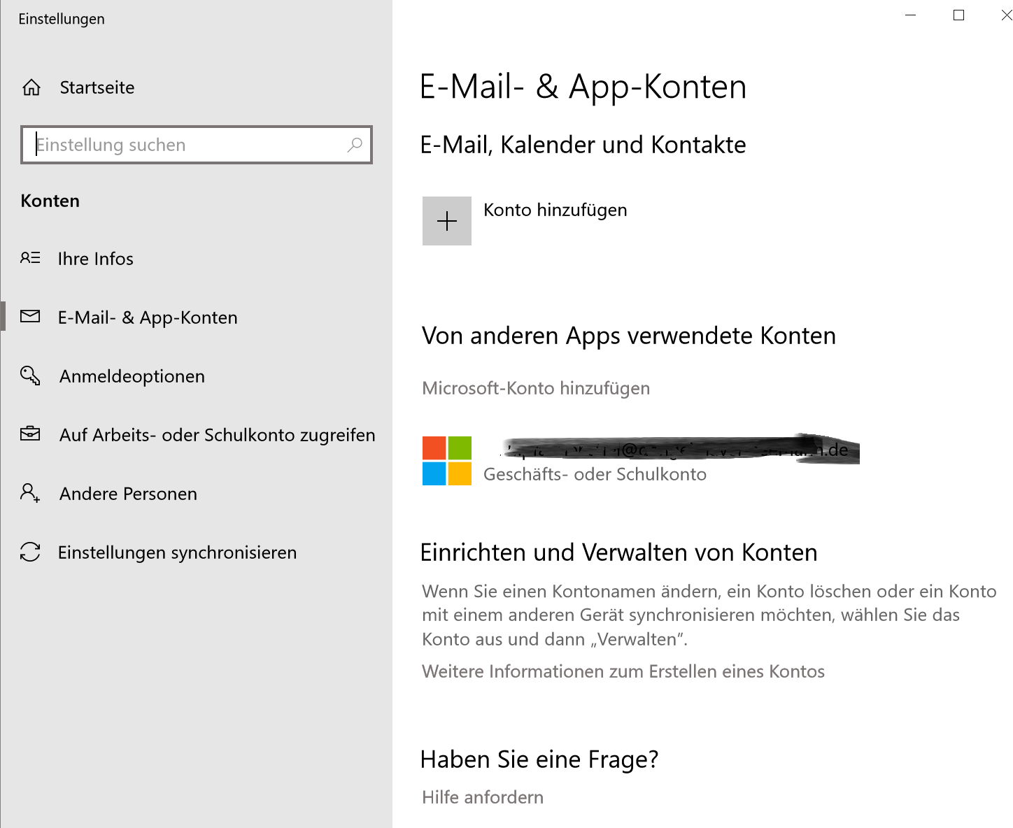 Was bedeutet die Meldung "Möchten Sie Ihr E-Mail-Konto wirklich hinzufügen, aktualisieren...