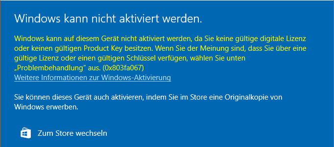 probleme mit dem produkt key und der licenz