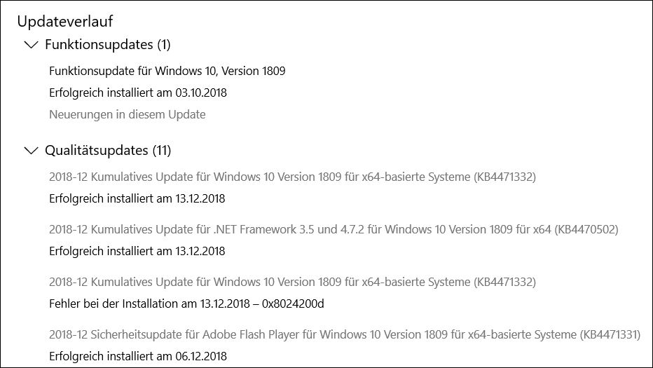 Win 10 -1809-Build 17763.55  Änderungsdatum Dateien