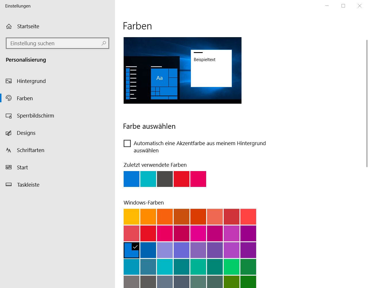 Windows 10 1809 plötzlich anderes Design mit dicken farbigen Fensterrahmen