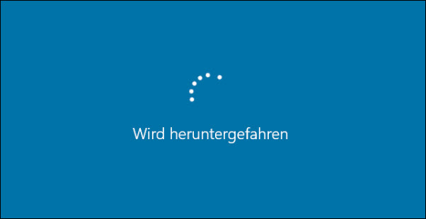 Bild beim Herunterfahren ändern