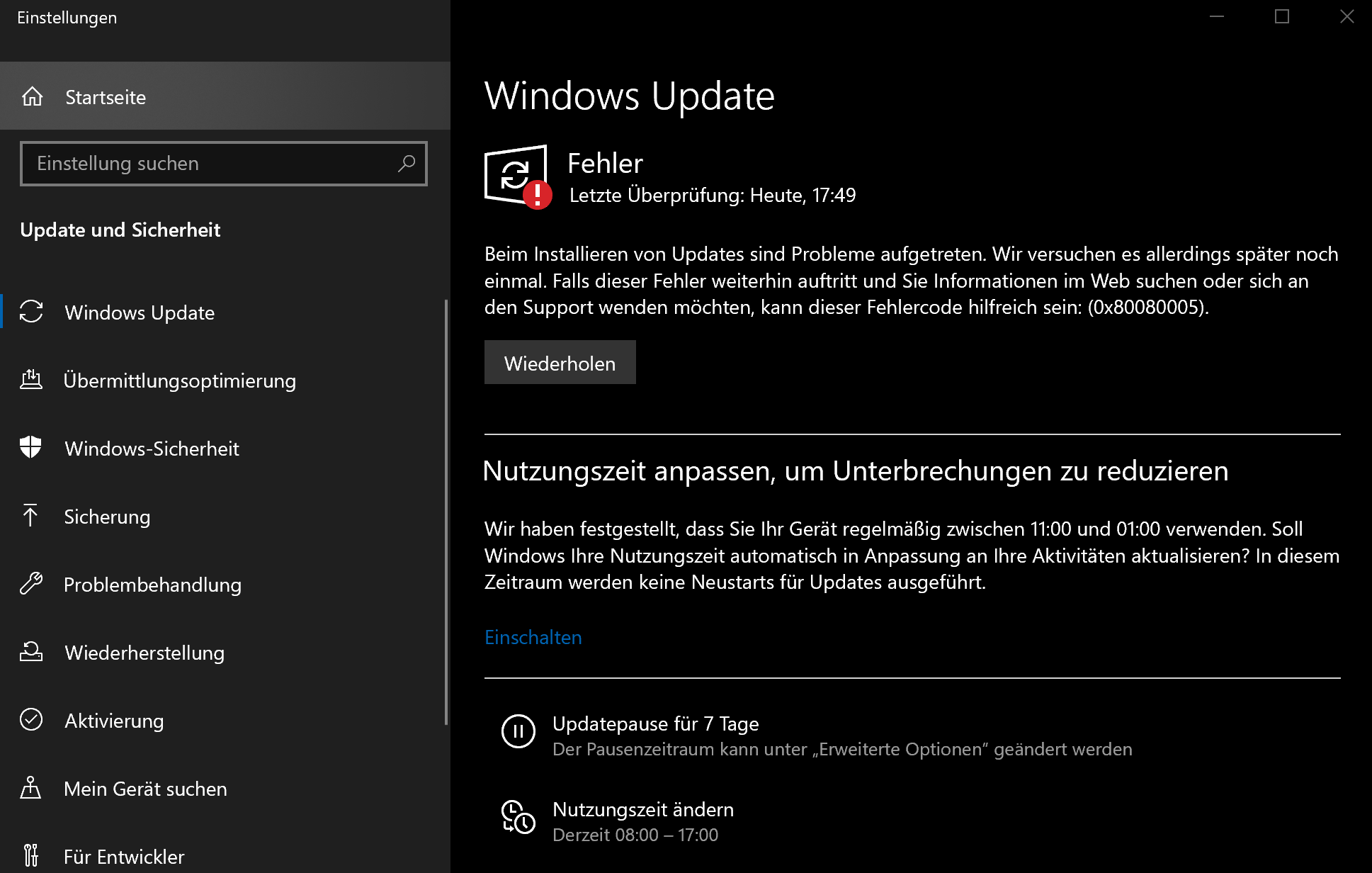 Windows Defender und Updates funktionieren nicht richtig außerdem befindet sich kein Icon...