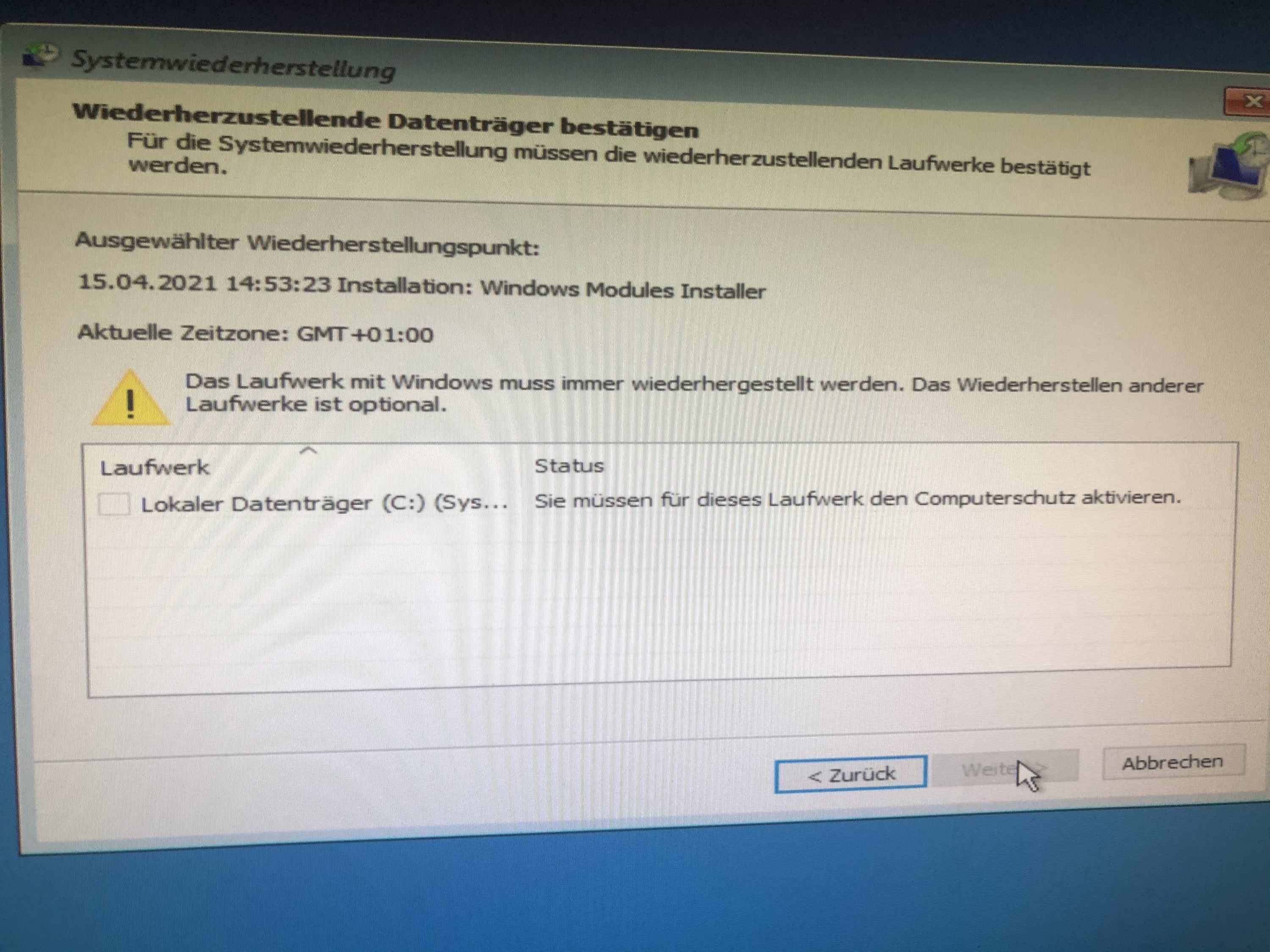 Ich komme nichtmehr in meinen DesktopAutomatische Reperatur fehlgeschlagen