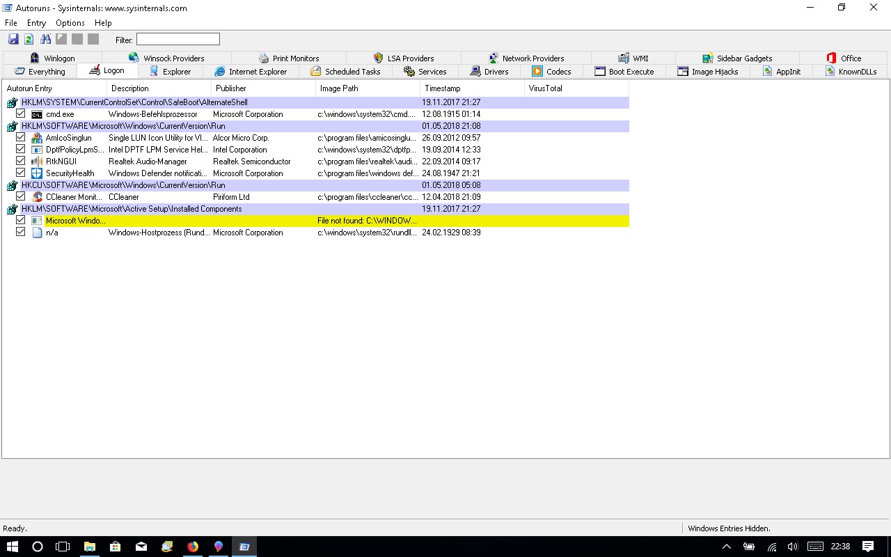 Fehler bei Upgrade-Versuch auf  windows 10 1803