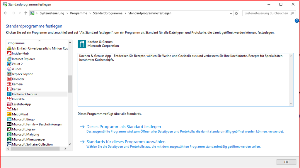 Microsoft Edge lässt sich nicht als Standardbrowser auswählen
