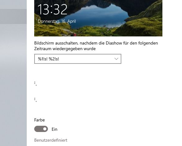 Einstellungen: Völlig falsche Texte und Sonderzeichen