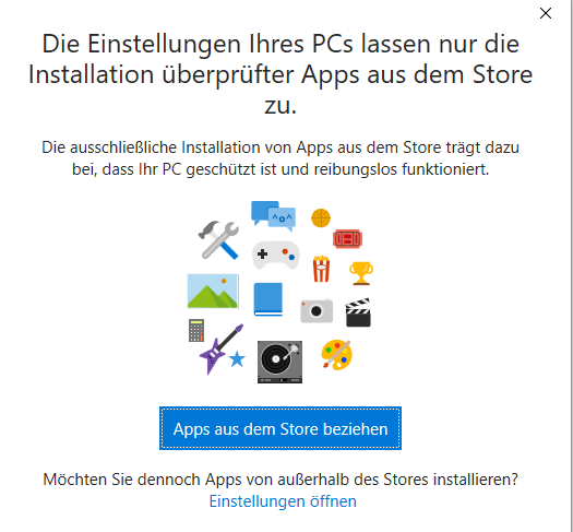 Eine App installieren, die nicht aus dem Store kommt?