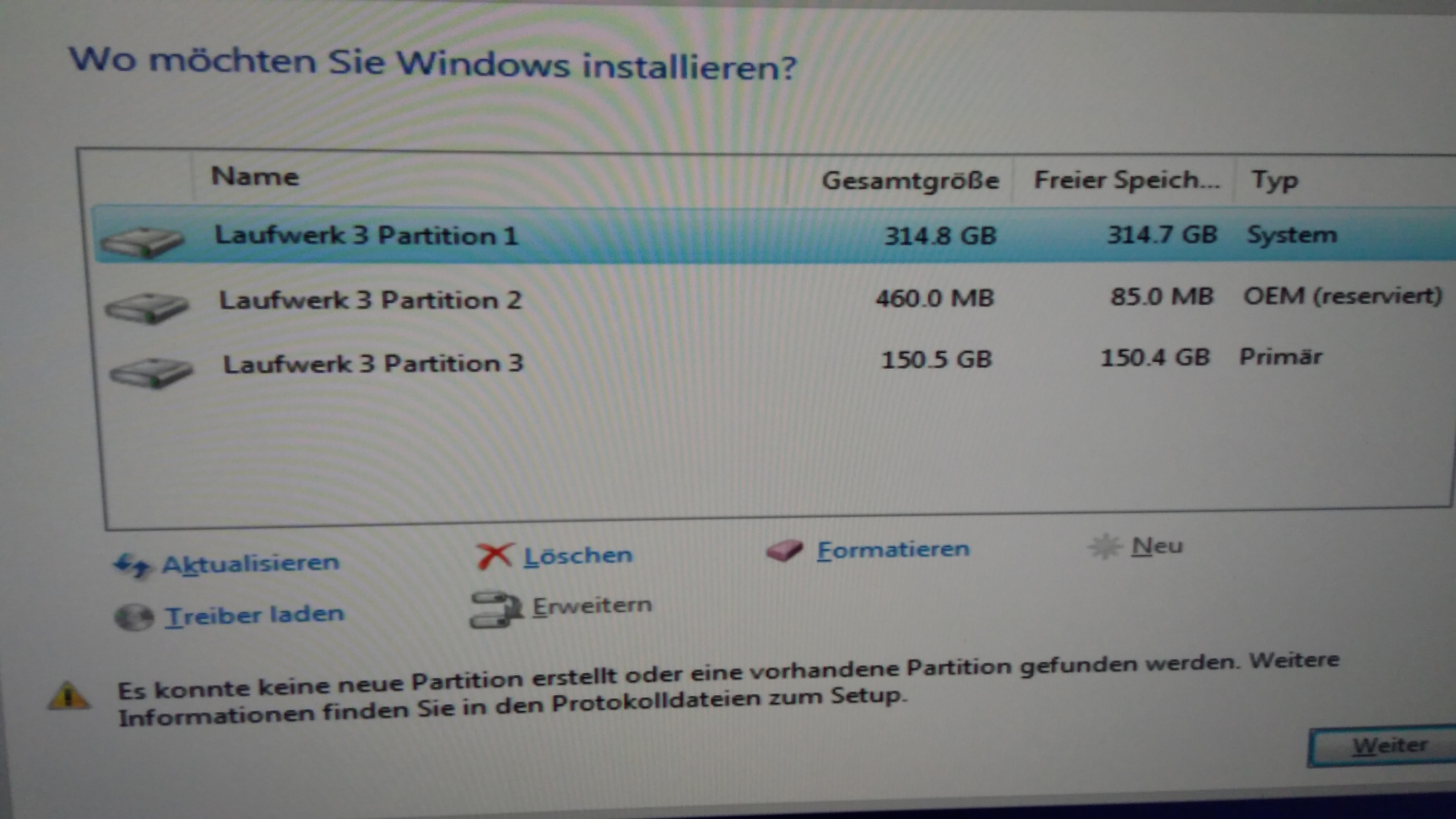 Win10 64Bit kann nicht installiert werden