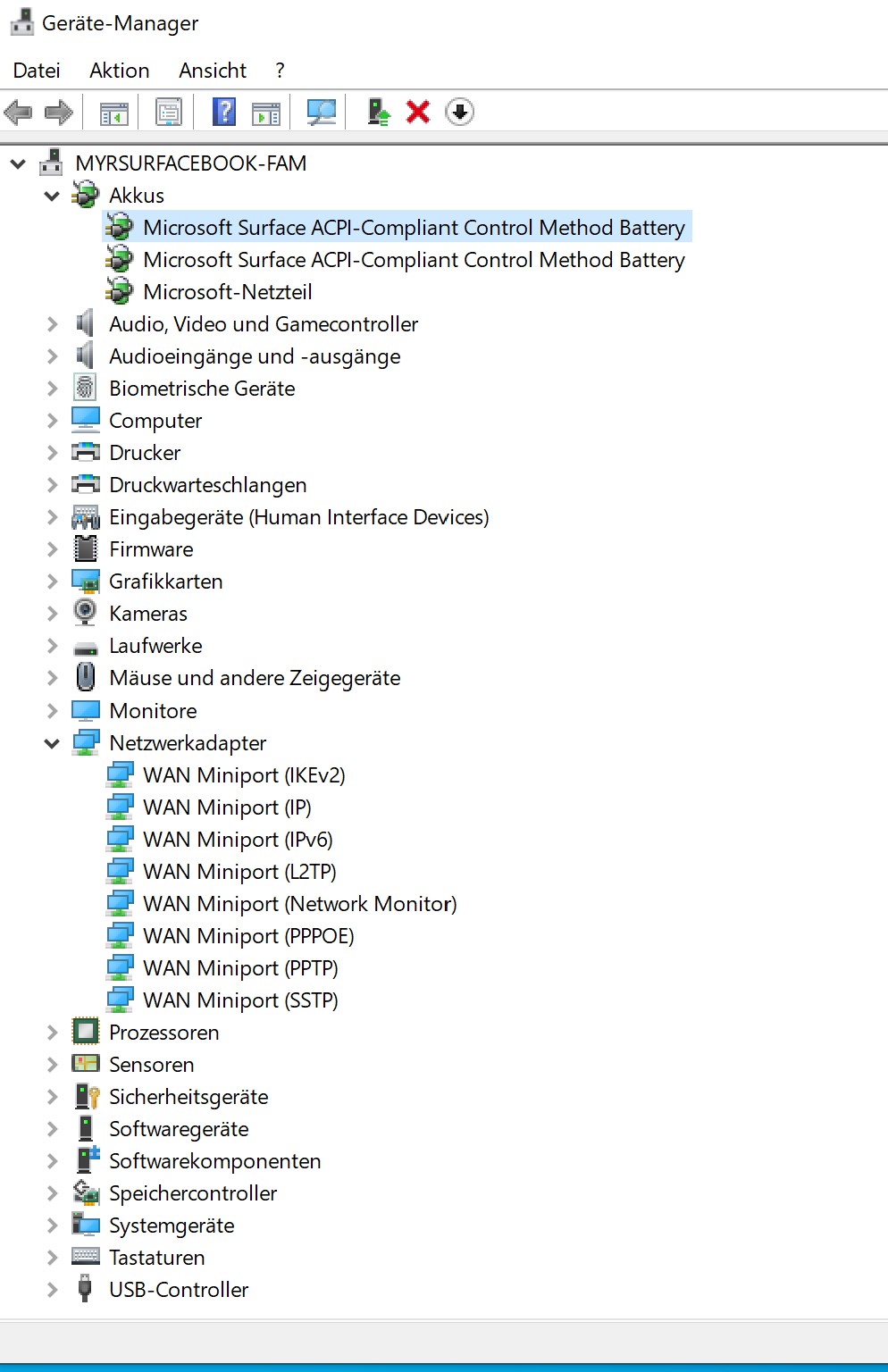 Surface Book Netzwerkadapter WLAN/Marvell fehlt