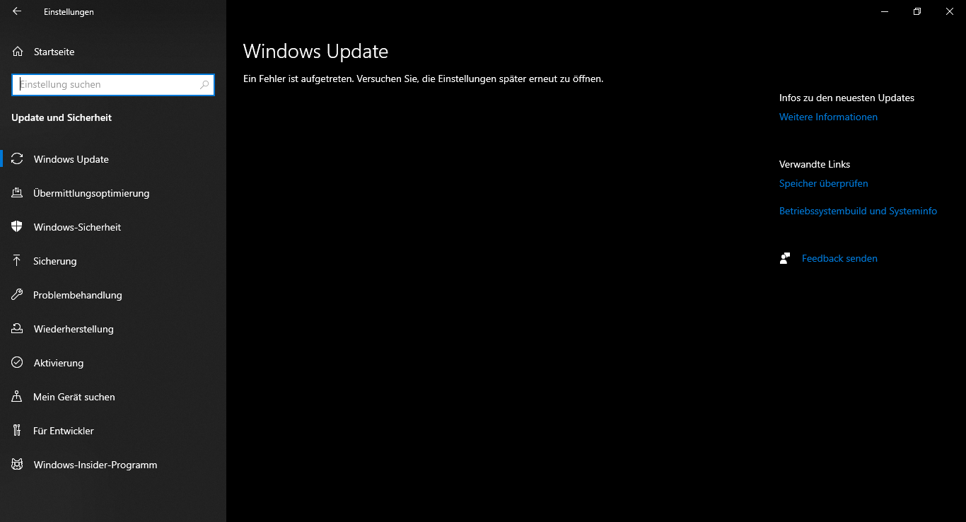 Win 10 Update probleme