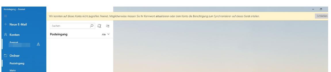 Windows Mail App für freenet.de einrichten