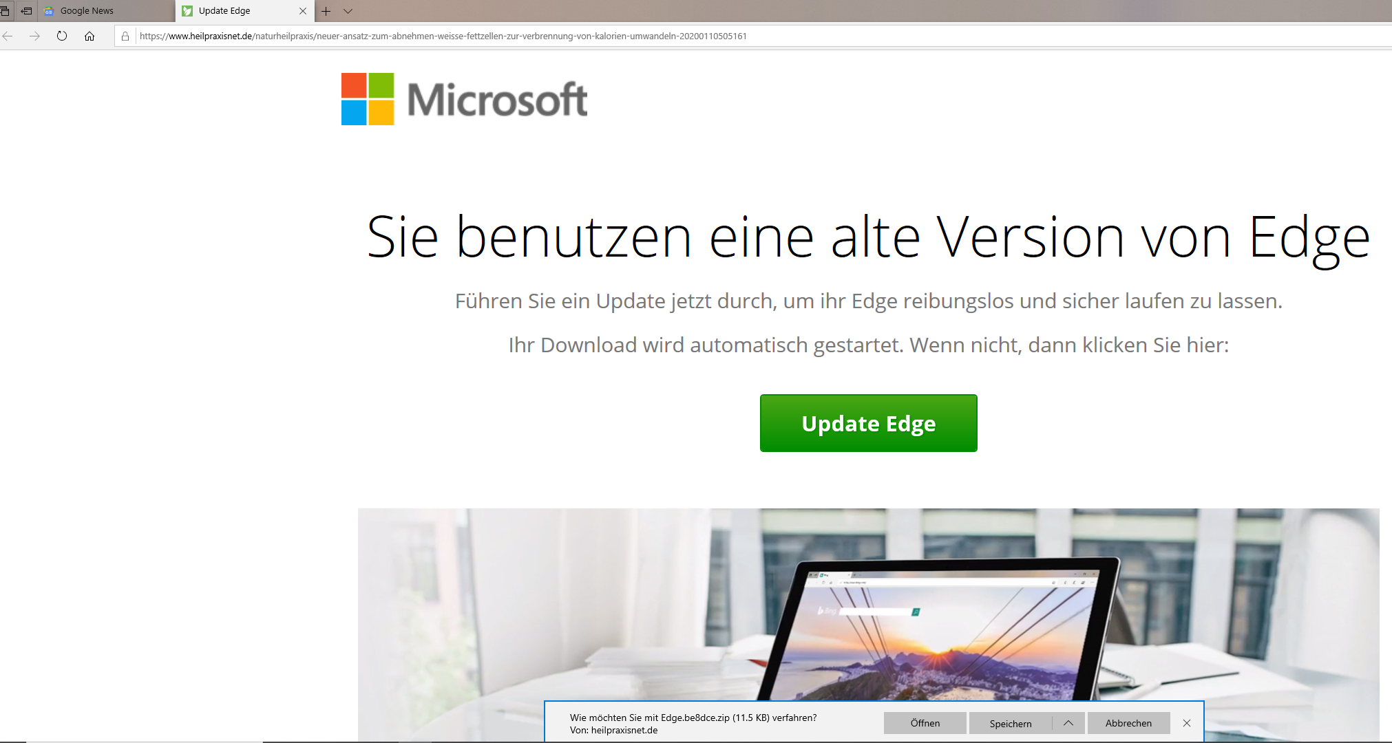 Edge Updaten von fremder seite?