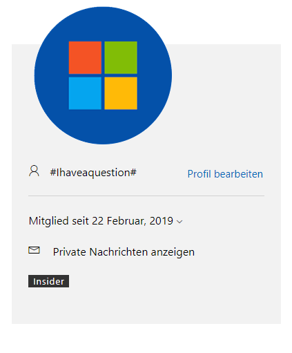 Warum wird mir angezeigt, ich sei ein Insider?