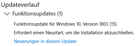 Windws Update startet immer wieder neu