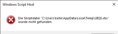 Windows Script Fehler