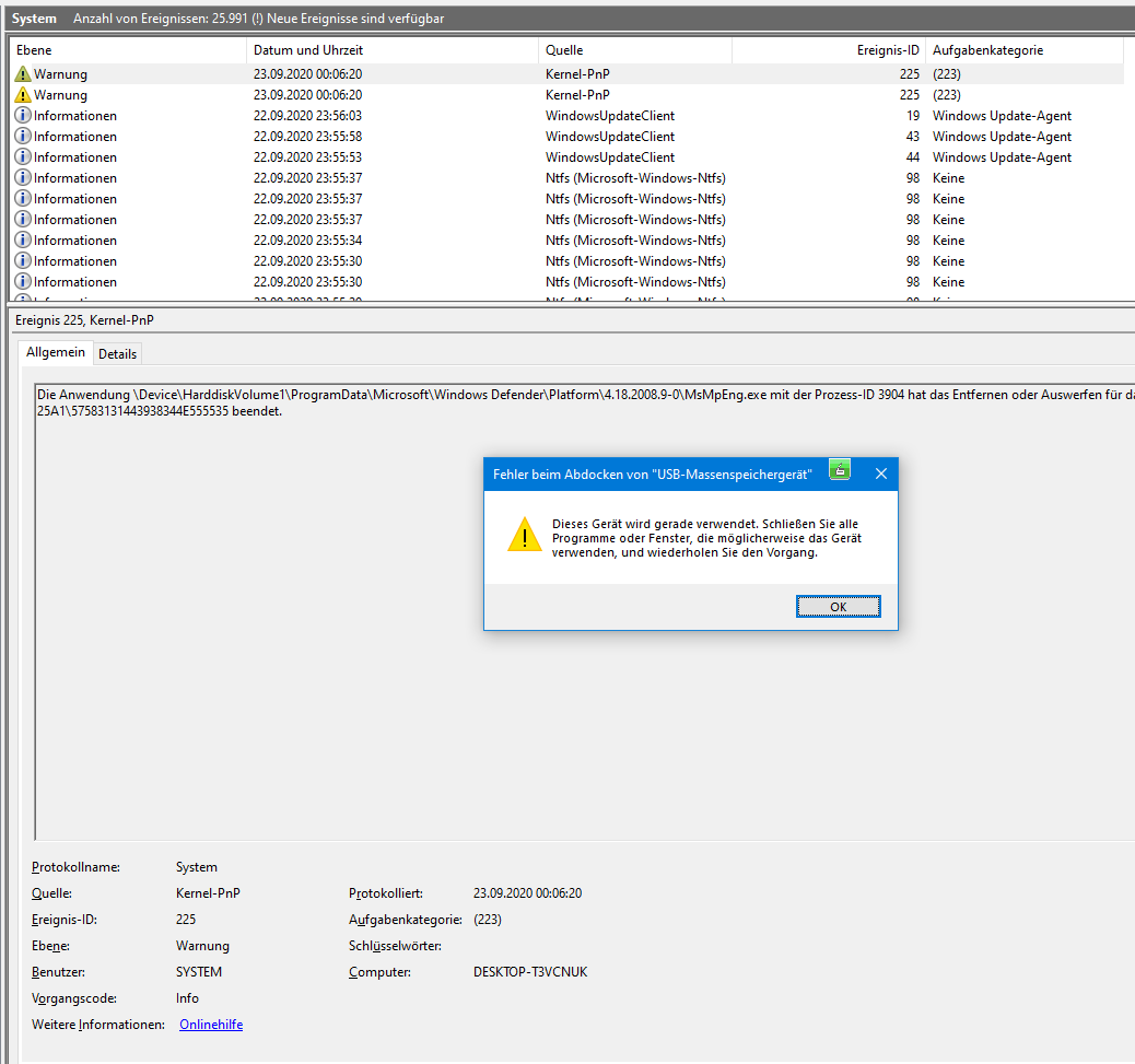 Nochmal zum Abdocken von USB-HDDs
