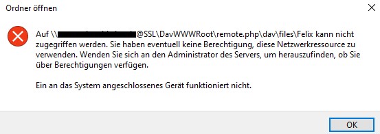 WebDAV nach Neustart
