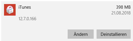 Problem mit iTunes-Download aus Microsoft Store