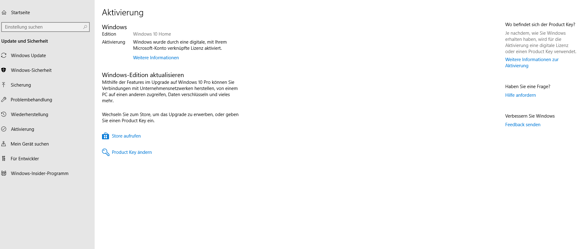 Windows 10 Pro Aktivierungsfehler 0xc004f050