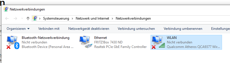 WLAN-Verbindung / Drahtlosnetzwerkdienst