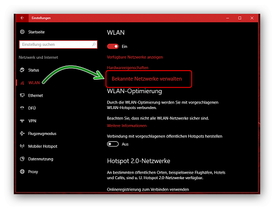 Win10 - WLAN unter Netzwerk und Internet nicht sichtbar