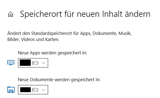 Speichern unter im Windows Exporer auf einen Standardpfad einstellen