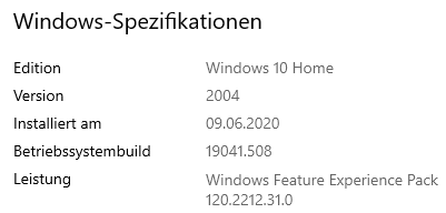 Windows Update Seite Fehler leeres Fenster!