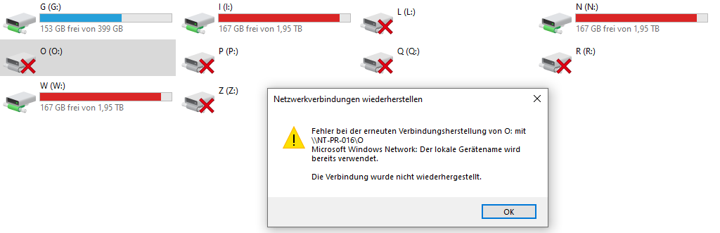 Windows 10 Update 2004 - Netzlaufwerke werden per GPO nicht mehr vollständig verbunden